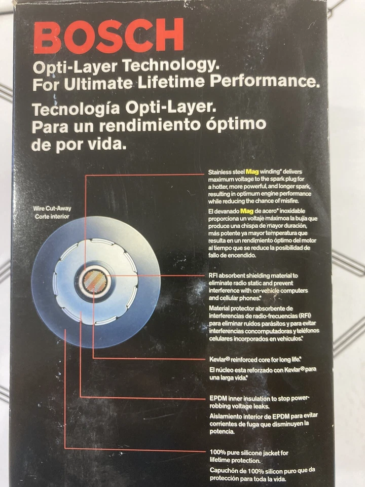 Набор проводов свечей зажигания Bosch — No09980 — подходит для Toyota Camry и Celica 2,0 л - Изображение 4 из 4