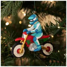 The Christmas Shoppe Dirt Bike Rider Christmas Ornament