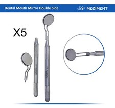 X5 Dental Mouth Mirror Double Sided, Tooth Examination Instrument, S.Steel CE 