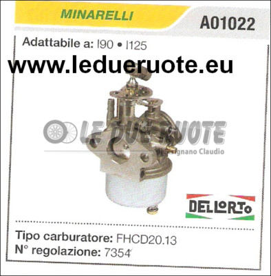 A01022 CARBURETOR TANK FHCD20.13 MINARELLI l90 l125 DELL OTO