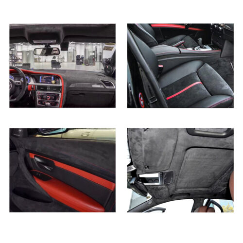74"x60" Gray Suede Headliner Fabric Car Interior Ceiling Upholstery Material - Picture 4 of 12