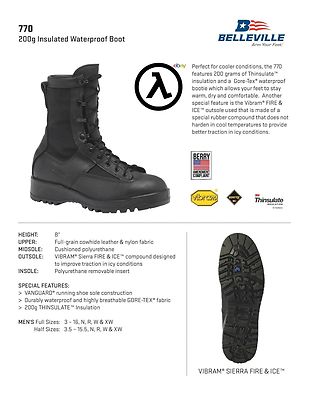 BELLEVILLE 770 V COLDER WEATHER 200G INSULATED WP COMBAT  display picture 3