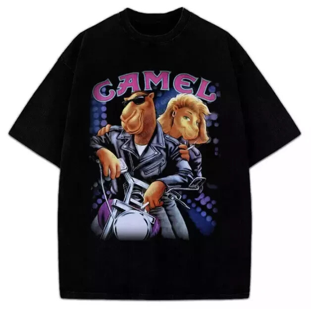 Joe Camel T-Shirt Joe Camel Motorcycle Vintage AD Custom Graphic