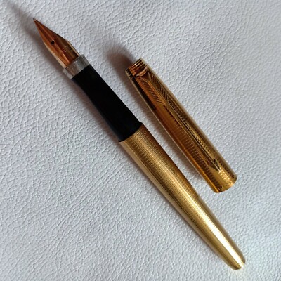 Vintage Parker 75 Fountain Pen 14K G.F. CAP & BARREL -U.S.A.- | eBay