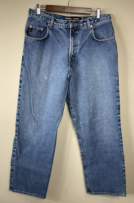Vtg Guess Jeans 199 Urban Fit Indigo Vintage Made In USA sz 34 x 32
