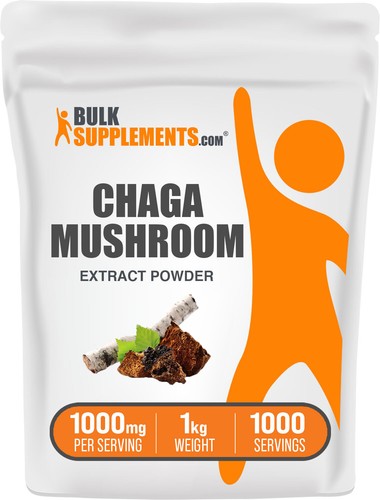 BulkSupplements Chaga Mushroom Extract - 1000mg Servings- Beta Glucan Supplement - Picture 11 of 12