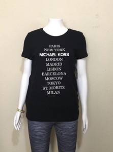 michael kors t shirt womens black