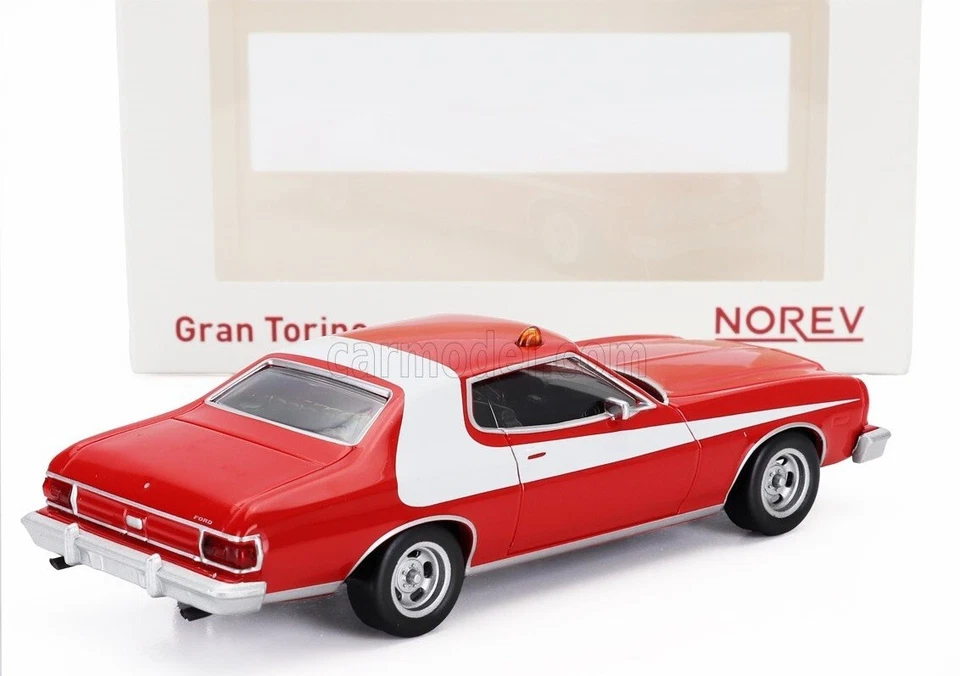 Ford USA Gran Torino Coupé Red White Rosso Bianco 1976 Norev 1:43 Nuovo 1/43 - Immagine 2 di 4