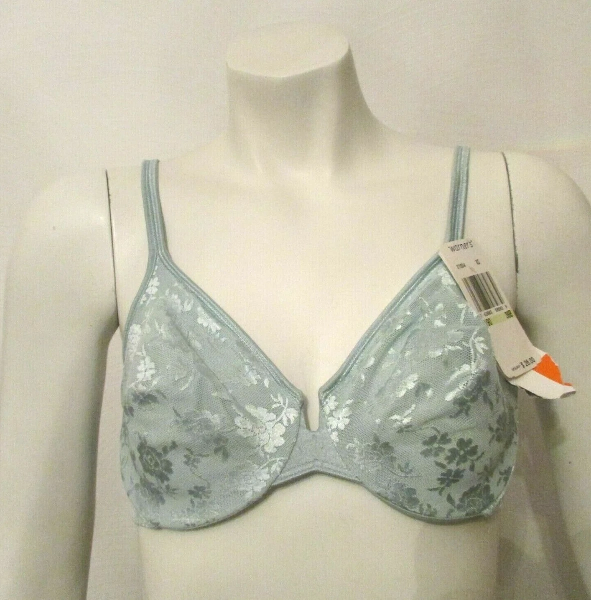 Discontinued Warner s 01504 Floral Mesh Lace Underwire Demi