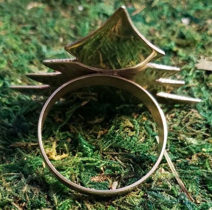 Vtg Set of 8 Pier 1 Imports Silverplate Christmas Napkin Ring Tree