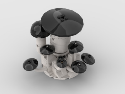 Lego MOC Black Pearl King Oyster Fungi, Building Instructions