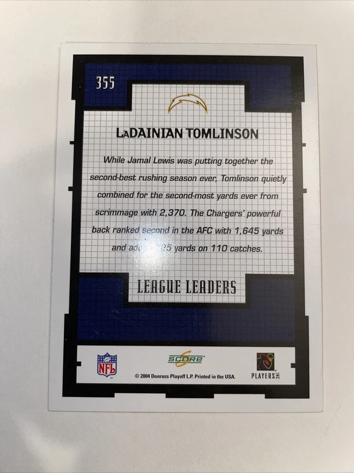 LaDainian Tomlinson 355 Score SC131 - Image 3 of 3