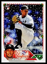 Jhony Brito 2023 Topps Holiday #H138 RC New York Yankees