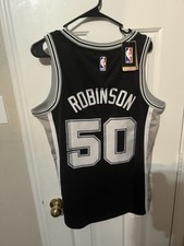 David Robinson Nike black Spurs jersey size M