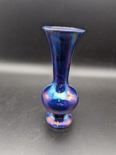 Vintage Blue Luster Ware 13.7cm Bud Vase Made In England