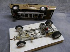 1/25 SCALE 1966 VINTAGE MPC GTO "DYNO-CHARGER" SLOTCAR CHASSIS W/BRAKES 2-RARE 