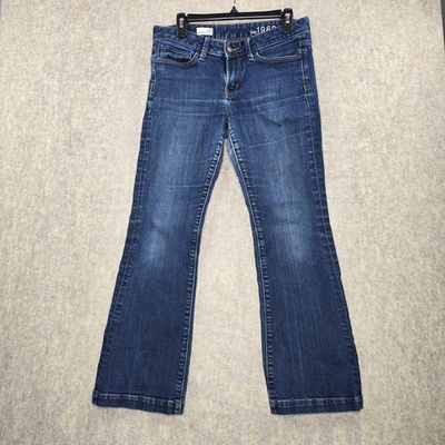 #ad Gap Womens Long amp; Lean Jeans Medium Wash 8 Bootcut Denim Cotton Blend $12.00