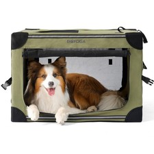 Collapsible Dog Crate 30 Inches, Portable Travel Crate for Medium Dogs, Soft ...