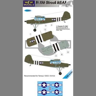 LF Models C4802 1/48 Fi 156 USAF Decal for plastic model kit