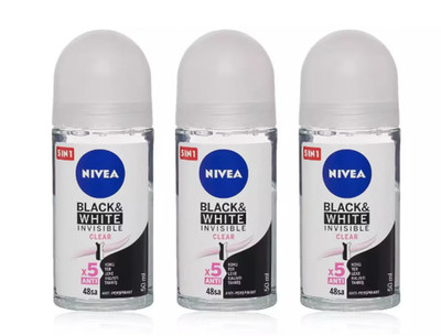 Nivea Black & White Roll on 3 Pack