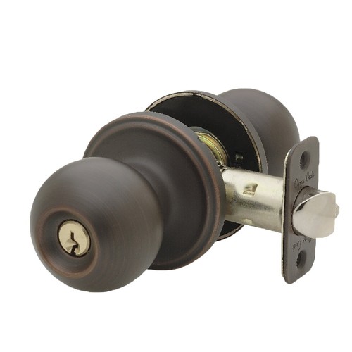 BK2040TB Ball Door Knob, Keyed Entry Function, 1 Pack, in Tuscan Bronze