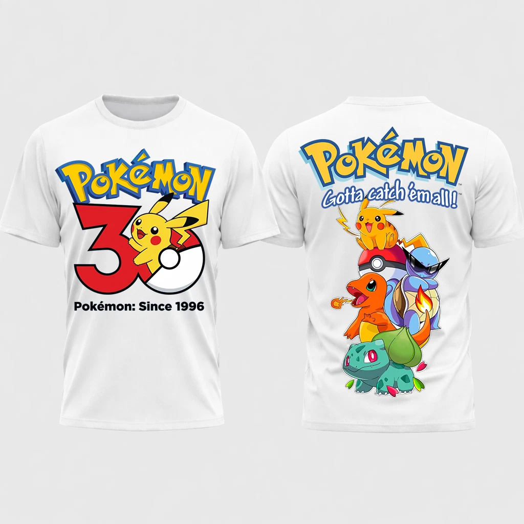 PKM 2026 Anime, PKM 30th Anniversary, Gotta Catch 'Em All! Shirt