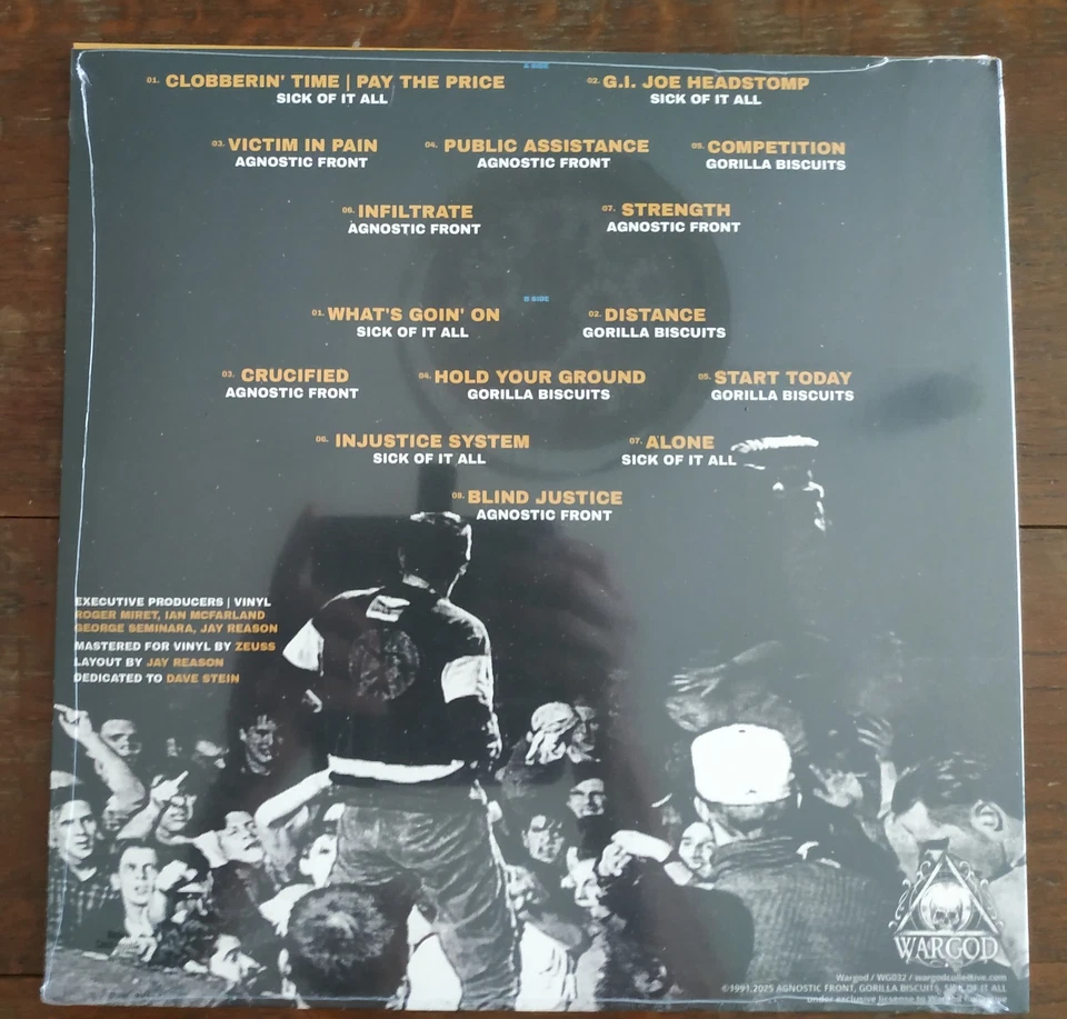 Live in N.Y.C 91  Agnostic Front Sick of It All Gorilla Biscuits white vinyl - Image 4 of 4