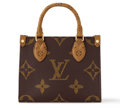 NEW Louis Vuitton Monogram OnTheGo BB Leather Shoulder Bag Brown