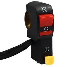 Universal 7/8" Left Handlebar Switch Assembly, 12V Start Kill Light Switch for M