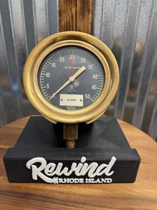 Vintage Jas P Marsh Brass Nautical 6” Gauge 0-50 Ft. of Water Sea Water USA Made