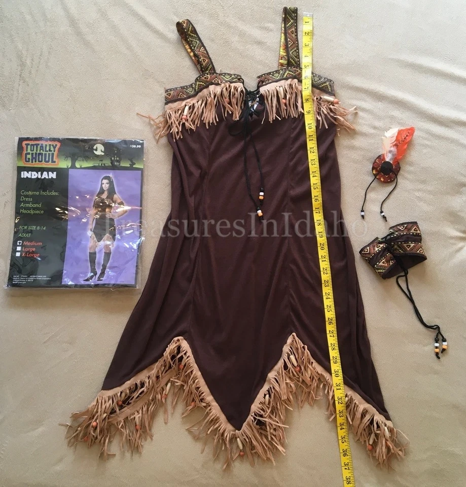 Totally Ghoul Indian Nation American Costume Woman's Medium - Image 4 of 4