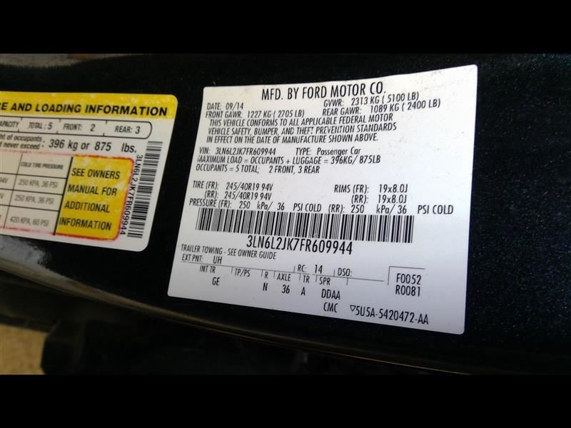 MKZ       2015 Headrest 385740