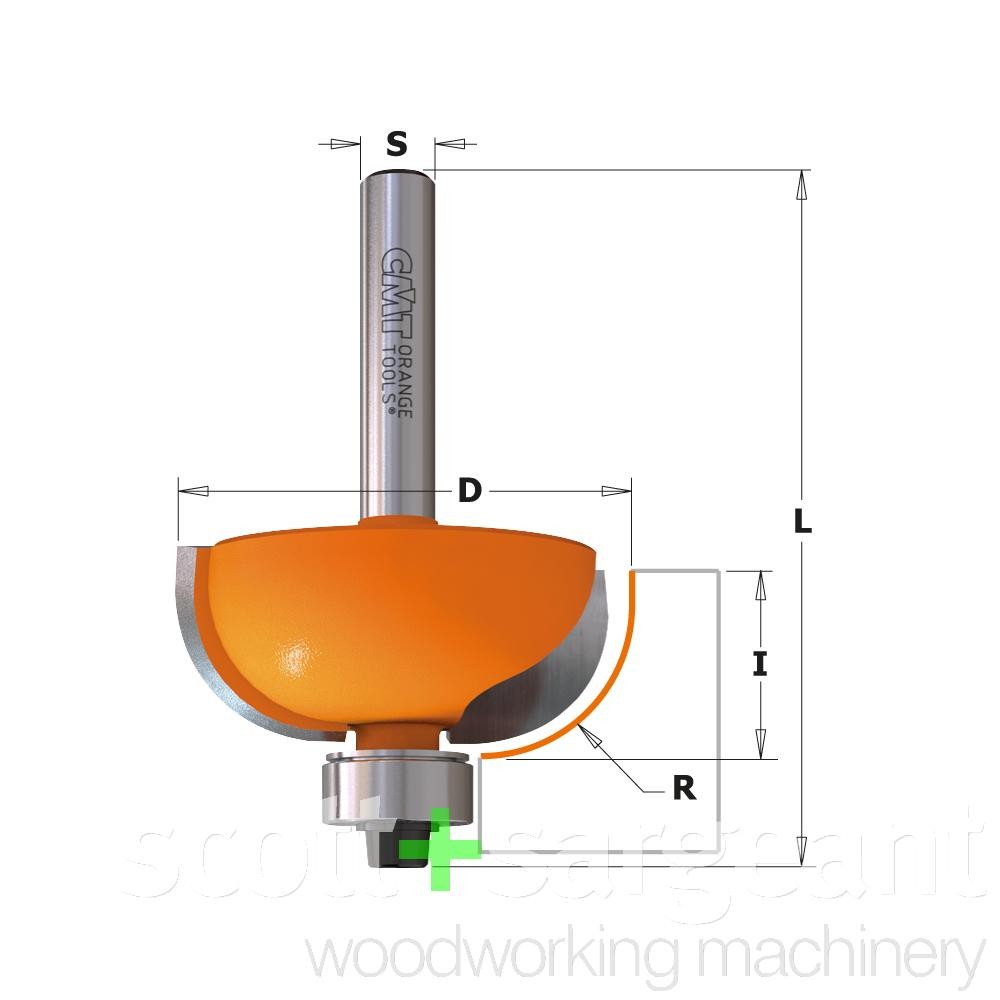 CMT 837 Cove Bit w/ Bearing TCT S-6.35 D-22.2X12.7 Price is Inc VAT@20%