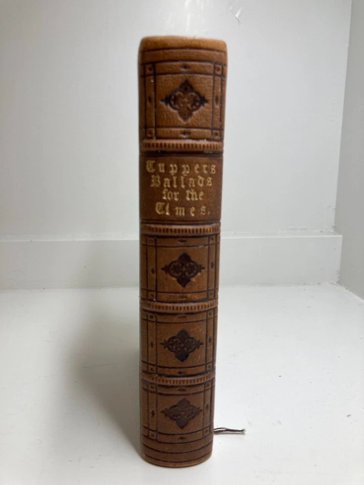 Gauffered Leather Fine Binding/ Tupper, Ballads For The Times, 1853 / Victorian - Image 3 of 4