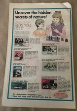 Skilcraft 1977 print ad retro 1970s art comic book illus science toy sets promo