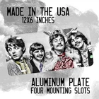 Fab Four The Beatles Color Black White Design Aluminum License Plate Sign