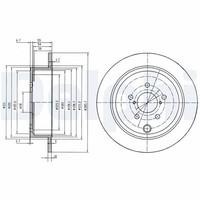 2X Bremsscheibe Delphi BG4158 FüR Outback Br Gh Impreza Legacy Bm G3 Gr Forester