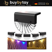 Solarleuchte 4 StüCk Wasserdicht 2 Modi Warmweiß Farbwechsel LED Gartenlampen