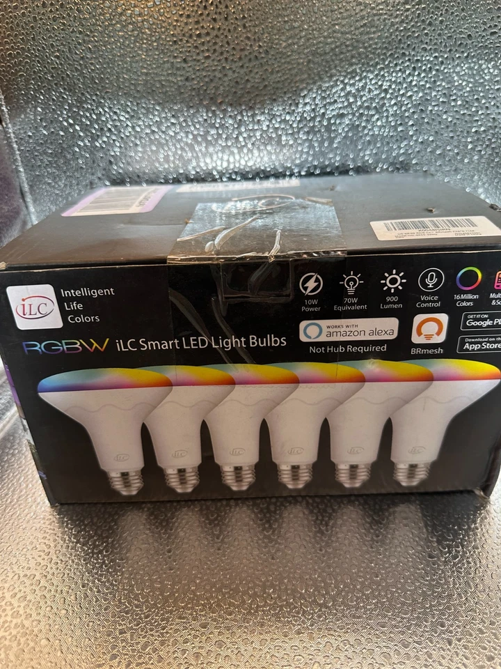 iLC BR30 Smart LED Light Bulbs RGBW Color Changing 6 Pack Model BRSS-S30Q - Image 2 of 4
