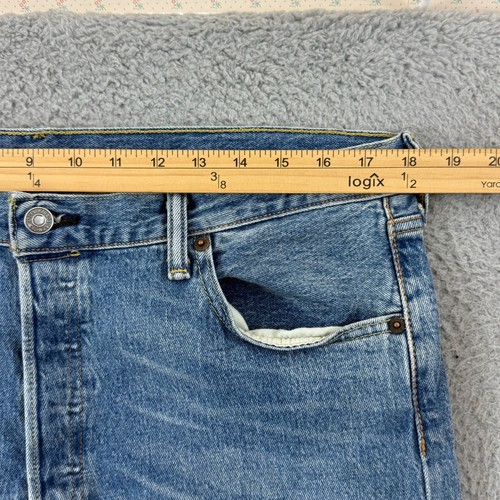 Vintage Levi's 501 Jeans Herren 30 x 30 blau Denim gerades Bein Knopfleiste Skater Y2K - Bild 9 von 12