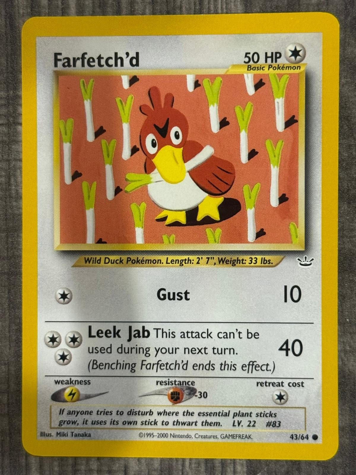 Farfetch'd 43/64 Common Neo Revelation Pokemon Unlimited NM