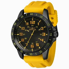New Invicta Pro Diver Stratus Men's Quartz Watch Black Yellow Strap 44mm 40006