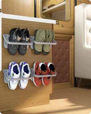 Hanging Organizer 4 Pieces - Foldable Wall Mounted Rack for Shoes Storage, Ho...