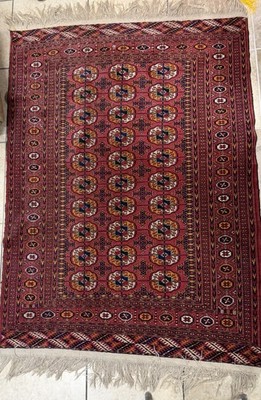 Antique LG Turkmen Tekke Tribe Afghan Rug Handmade Wool Great Condition 49 ×74 