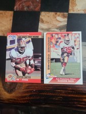 Lot Of 2 Dexter Carter #35 NFL San Francisco 49ers Cards 1990 Draft 1991 Pacific