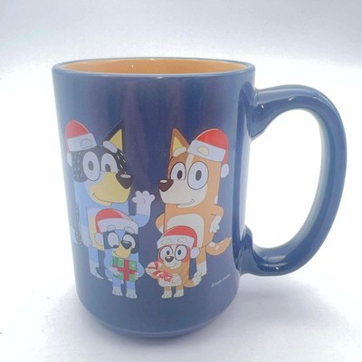 Zak Designs Bluey Hooray Its Christmas Mug Blue Orange Ceramic BRAND NEW