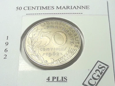 50 Centimes Marianne 1962 4 PLIS - Photo 1/3