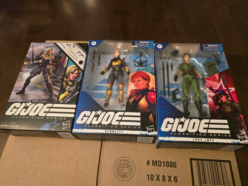 GI Joe Classified Series #5 #25 #104 - Scarlett, Lady Jaye & Agent Helix - New
