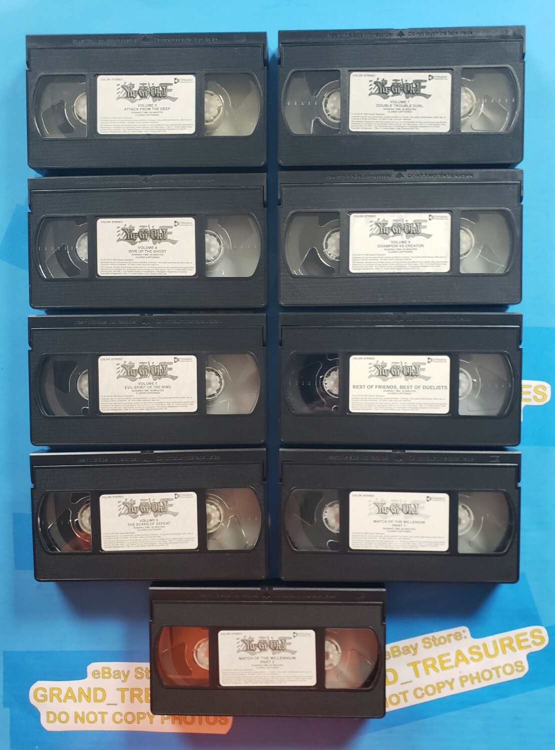 LOT OF 17 *VTG* 1996 YUGIOH VHS TAPES Vol Duels Duelists YuGiOh 90s