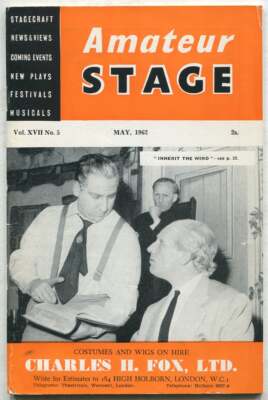 Roy STACEY / Amateur Stage May 1962 Vol XVII No 5 1st Edition | eBay
